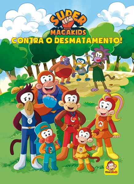 Revista em quadrinhos Macakids sobre desmatamento